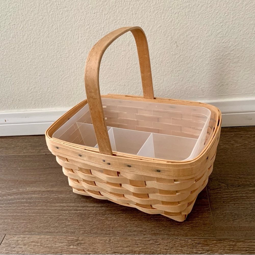 Hand Made Longaberger Carrier Basket 1997